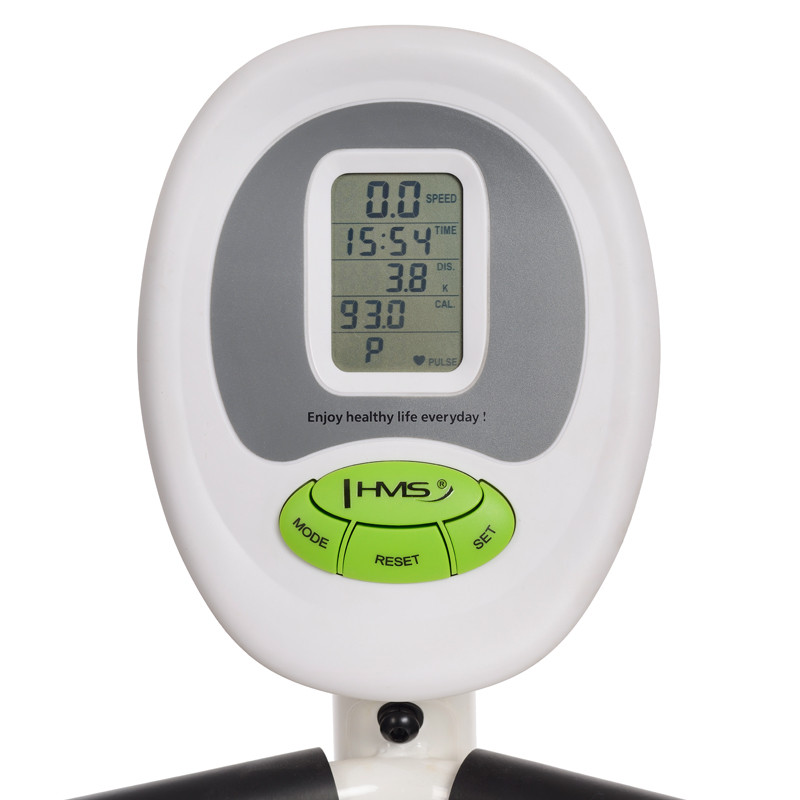 Bicicleta Magnetica Recumbent HMS R9259, alb-verde - imagine 6