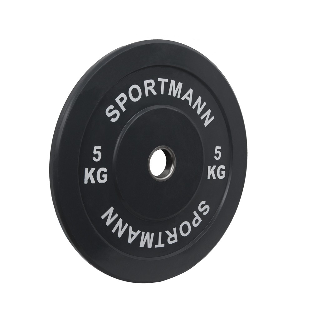 Disc Greutate Cauciuc SPORTMANN - 5 kg / 51 mm - imagine 2