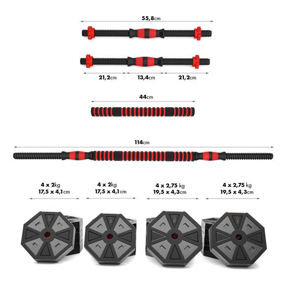 Set Gantere HMS SGC40 40 kg - imagine 12